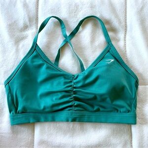 Gymshark Ruched Front Bra | Teal